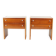 Set Of 2 Square Bedside Tables In Mahogany, Czechoslovakia 1970s