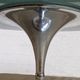 Gastone Rinaldi oval table circa 70 foot chrome tulip tray smoked glass