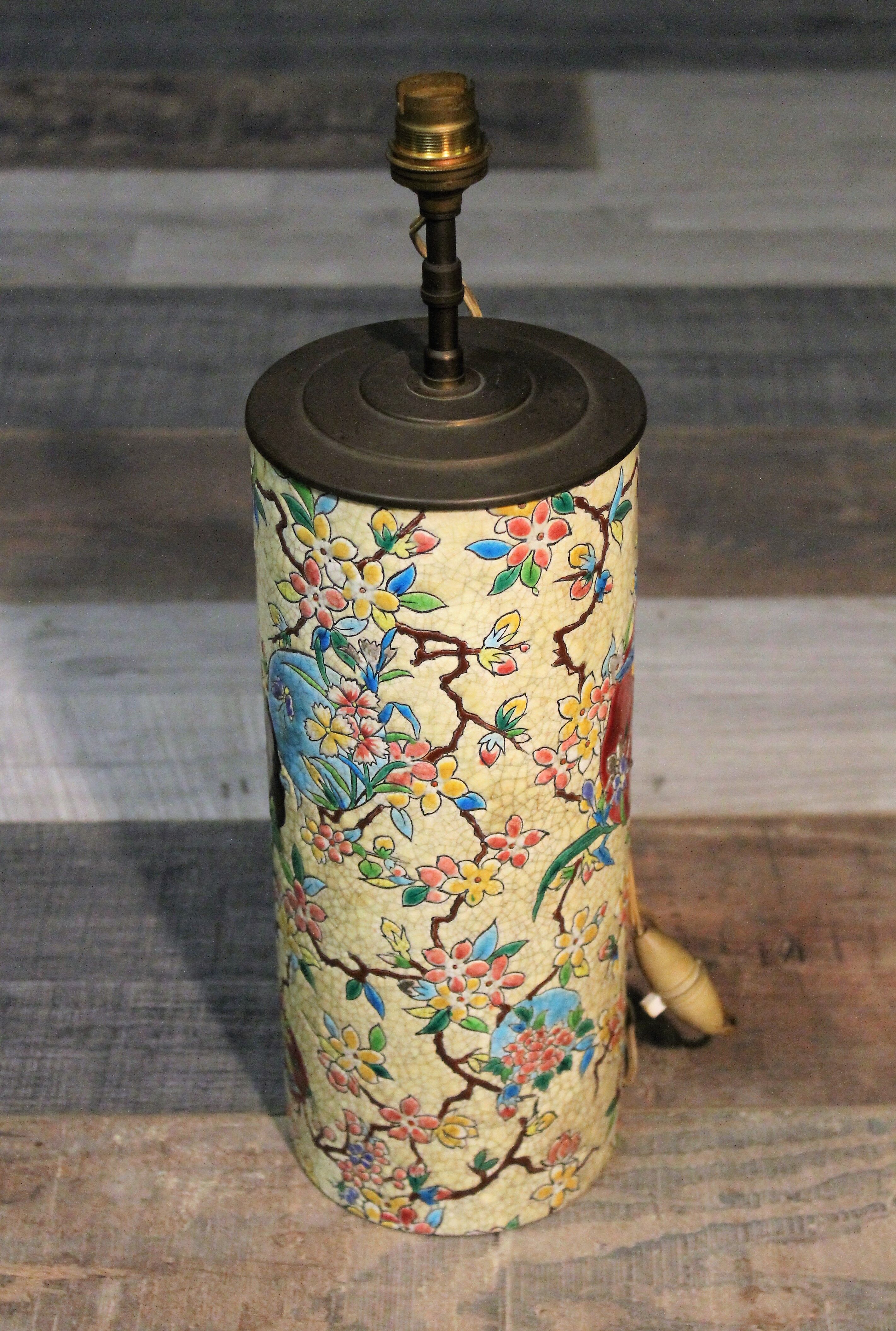 Gien ceramic lamp 19th century