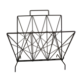 Magazines rack with very fine black metal geometric