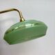 Vintage wall lamp in green and gold frosted glass