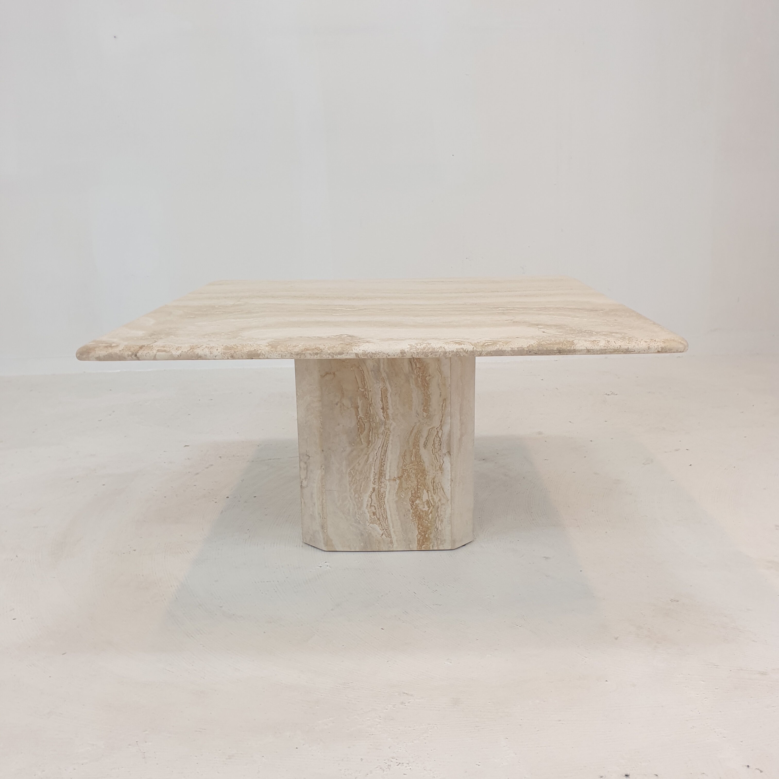 Italian travertine coffee table, 1980's