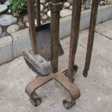 Old wrought iron fireplace accessories