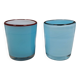A pair of handmade candleholders for tea lights, Villeroy & Boch 1970-80s