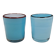 A pair of handmade candleholders for tea lights, Villeroy & Boch 1970-80s