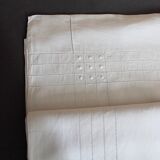 Antique sheet hand-embroidered early 20th century
