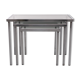 Nesting tables chrome frame smoked glass 1970s