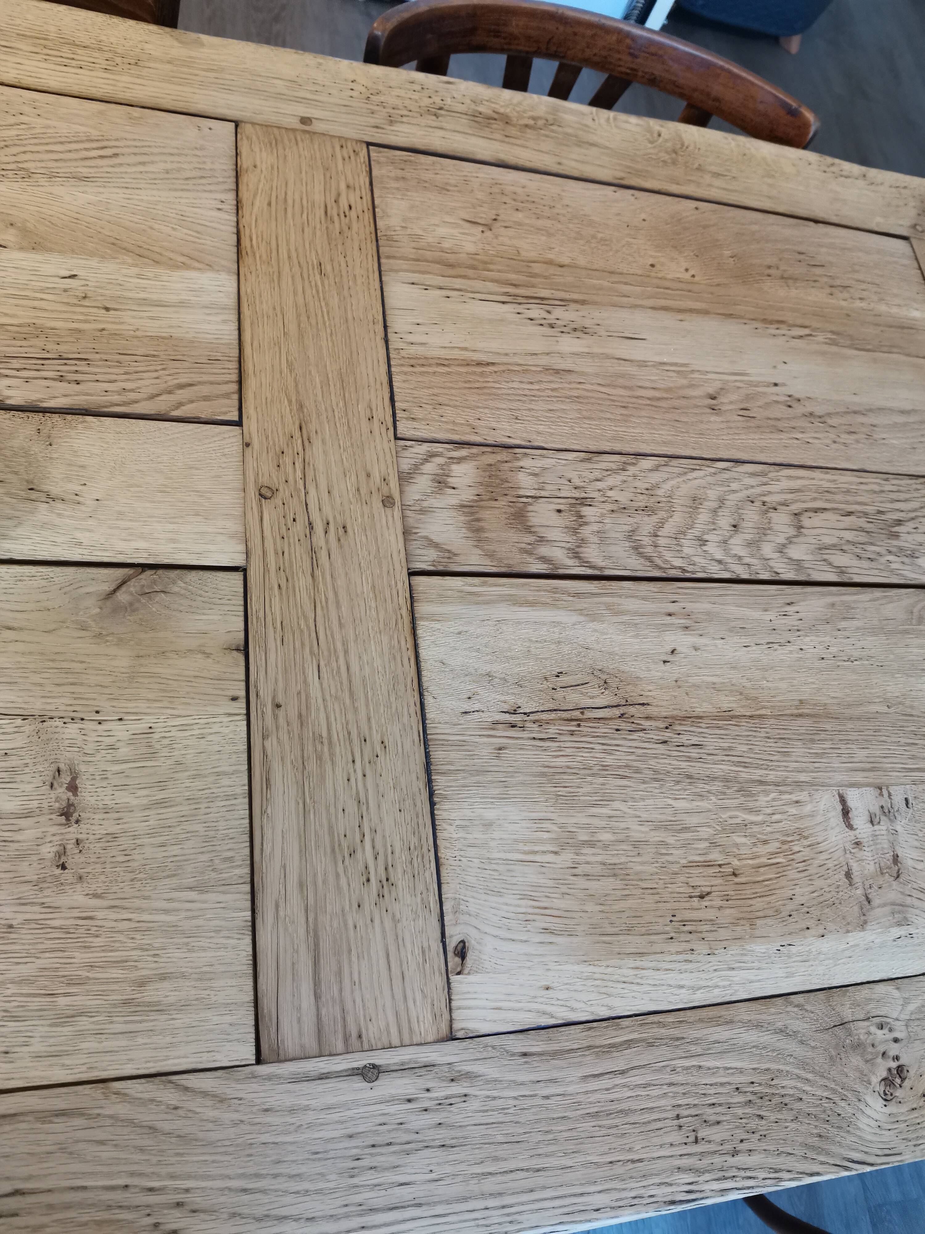 Solid oak farmhouse table