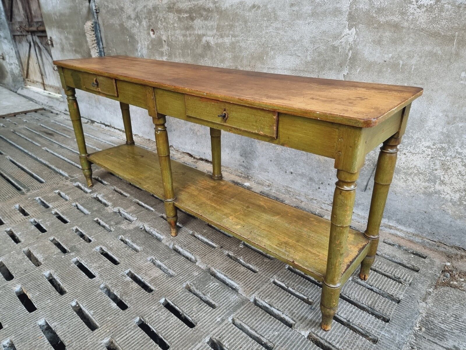 Antique counter side table wall table shop counter