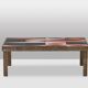 Capron. Black and red glazed stoneware 'navette' coffee table. 1960s.