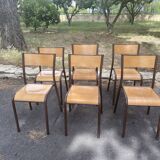 Lot de 6 chaises d’école