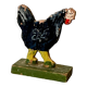 Wooden figurine, farm animals, farmyard, hen; old toy