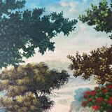 Soldiers and horses lost in the forest, signed