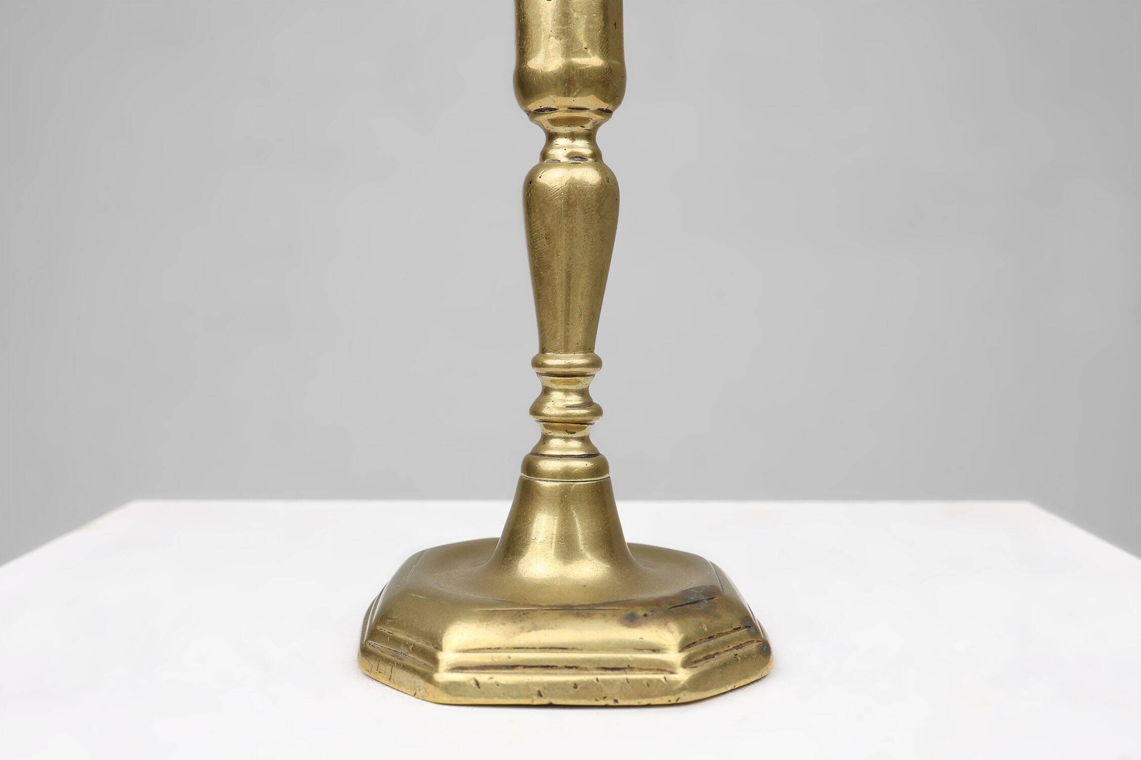 French Antique Candlestick in Bronze, 16th Century