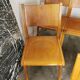 Lot de 6 chaises de théâtre en bois blond