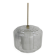 Lustre 1930 double Opaline verre soufflé laiton et cuivre