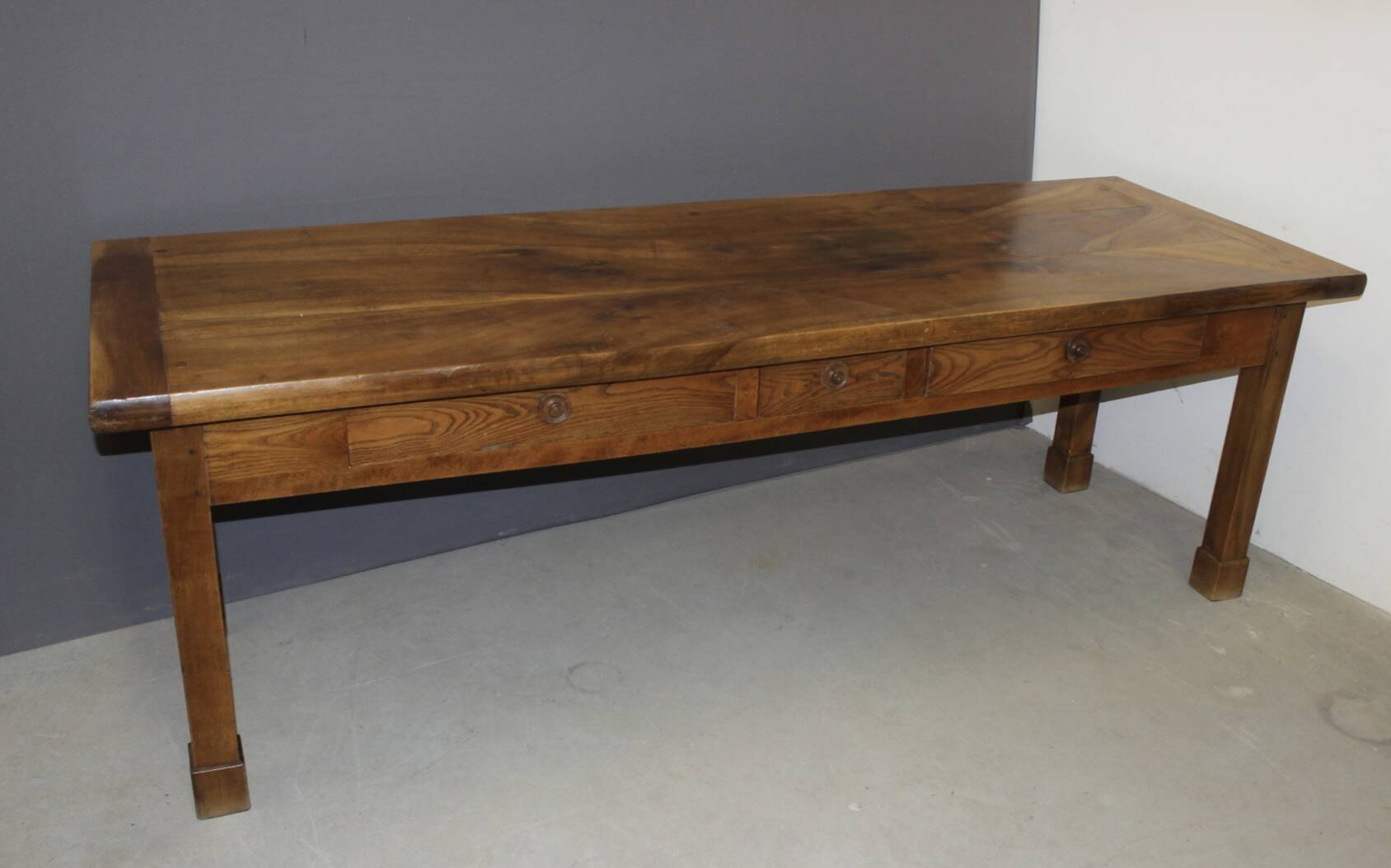19th Century Walnut Farm Table