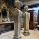Pair of monumental patinated plaster terms from the early 20th century.