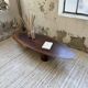 Table basse années 50 plateau bois exotique XXL