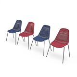 Vintage basket chairs by Gian Franco Legler, 1950s, set of 4.