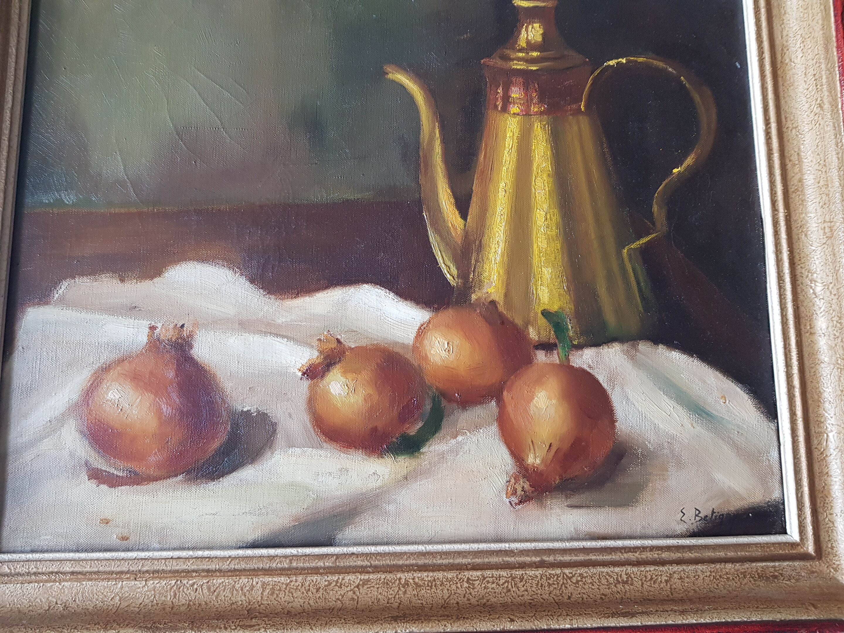 Still life Oil on canvas Ernest Betigny