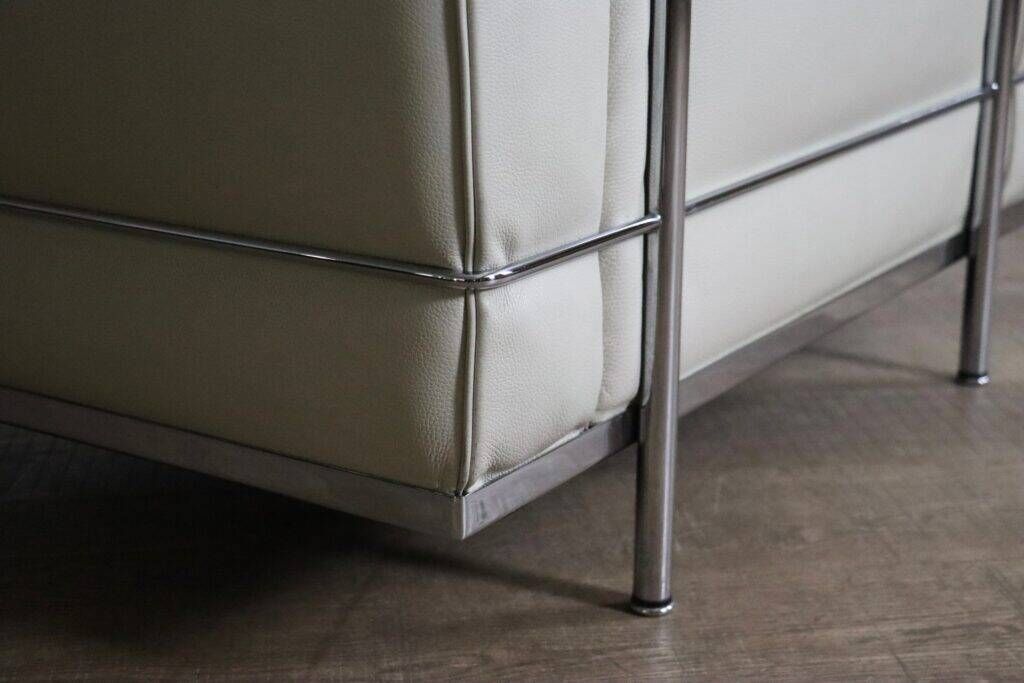 Cassina LC3 armchair by Le Corbusier in leather, Italy 1980s