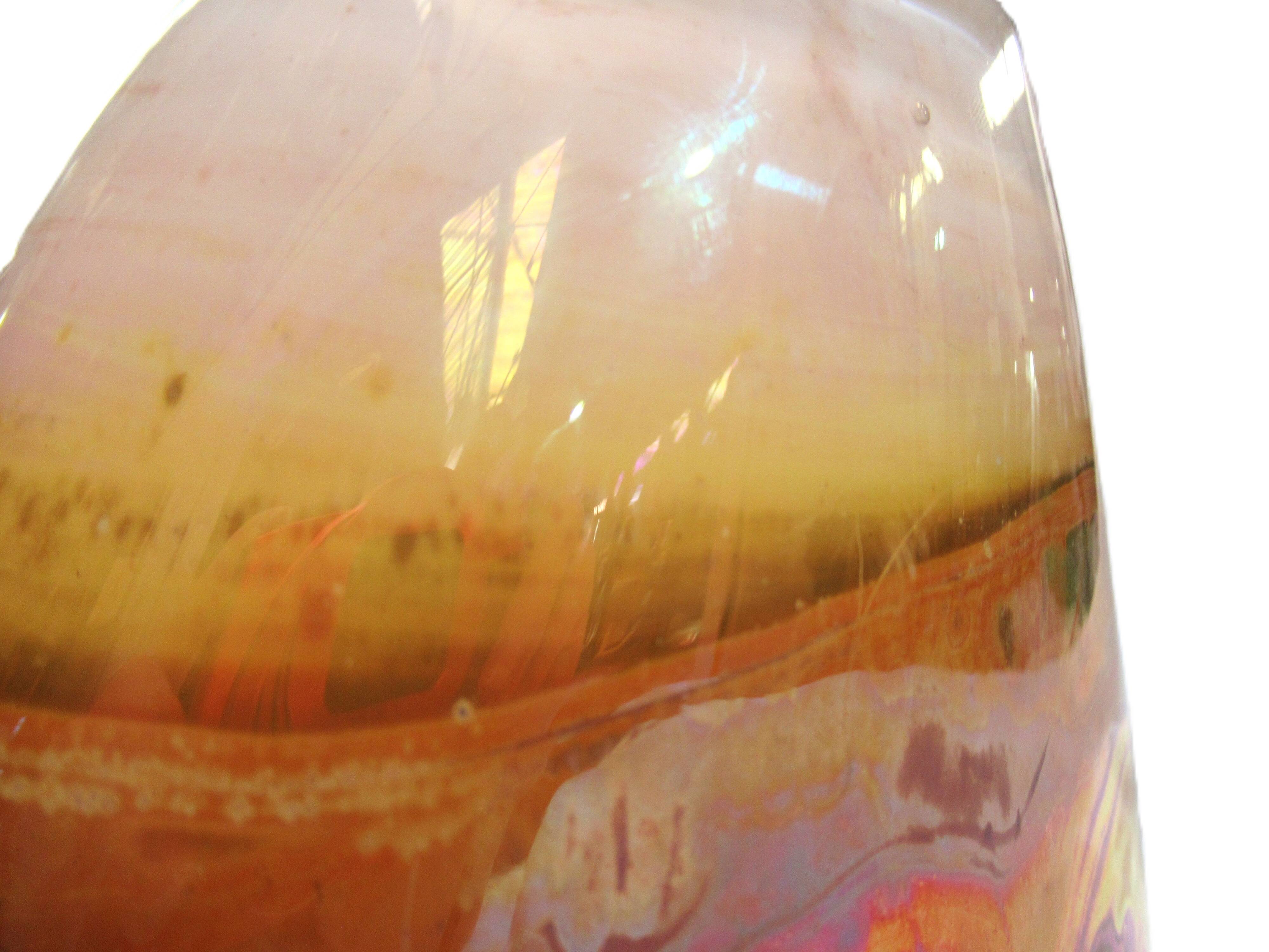 Art glass vase signed by Alfred Collard for Val Saint-Lambert, 1995