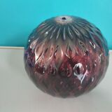 Old plum color blown glass ball