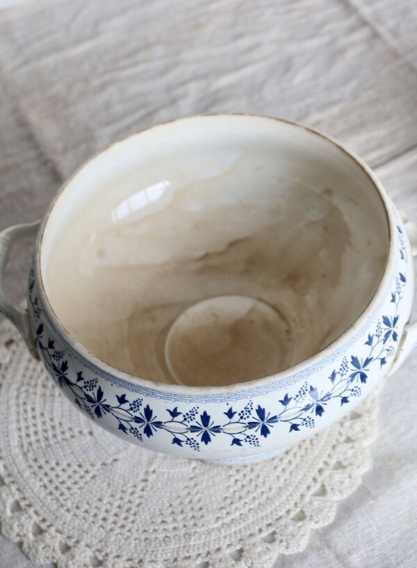 Soupière ancienne Moulin des Loups série Bleuets