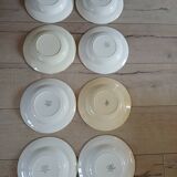 8 assiettes creuses anciennes dépareillées