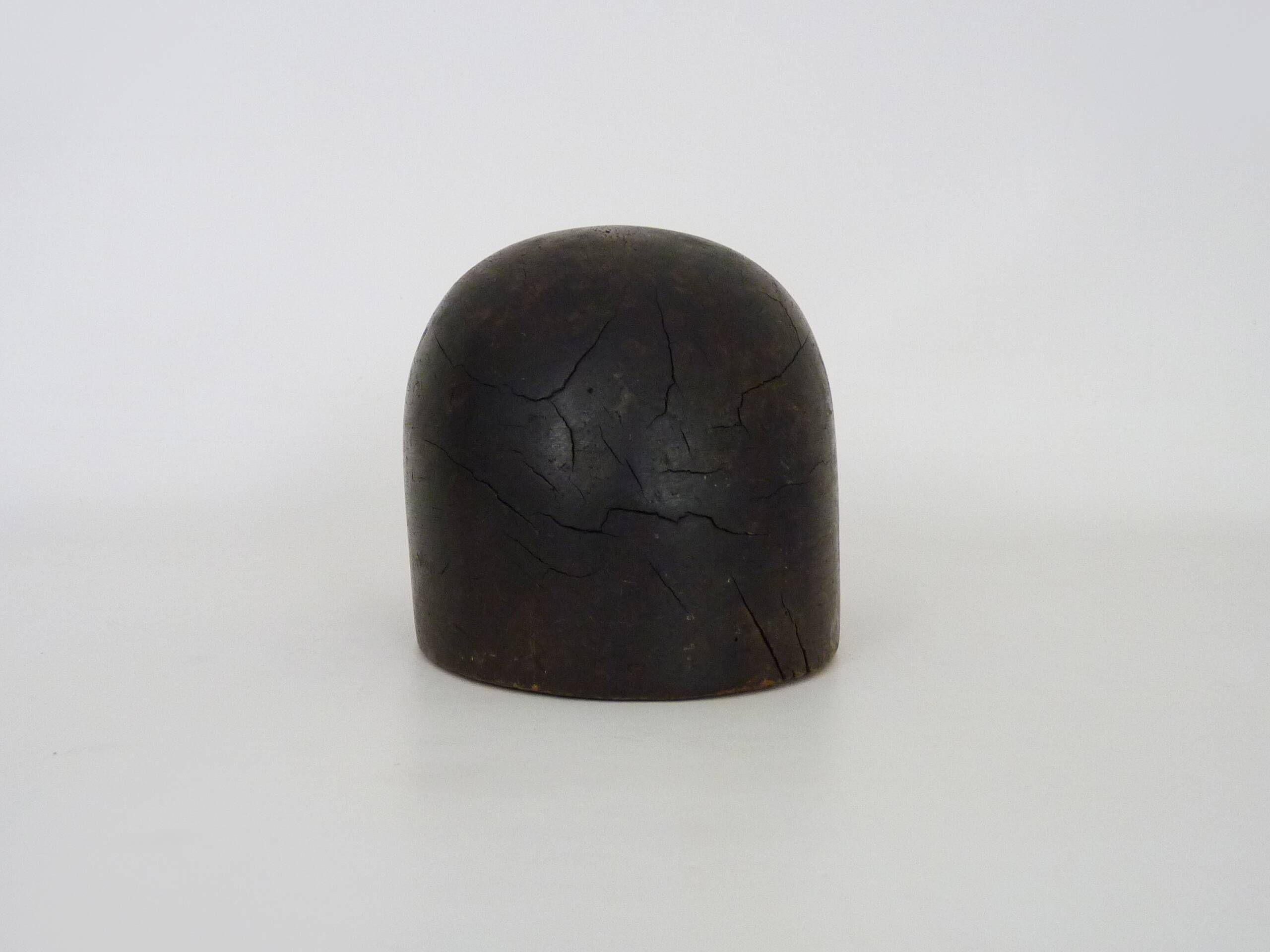 Old wooden hat form, marotte, hat mold. Early 20th century