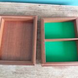 Burl wood box for playing cards