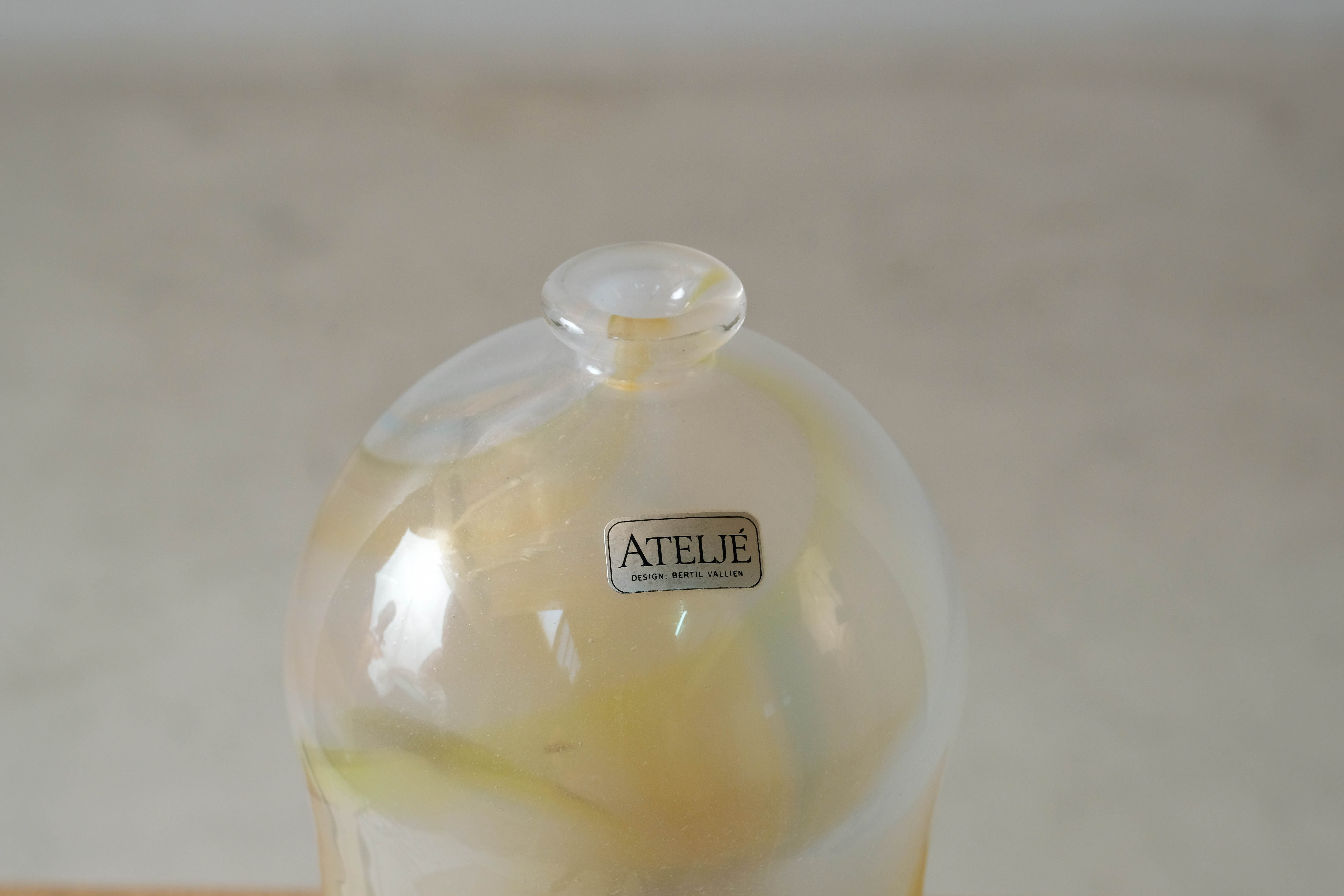 Ateljé glass soliflore by Bertil Vallien 1970's