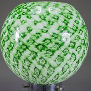 Murano floor lamp in green glitter glass attributed to Mazzega, 1960s