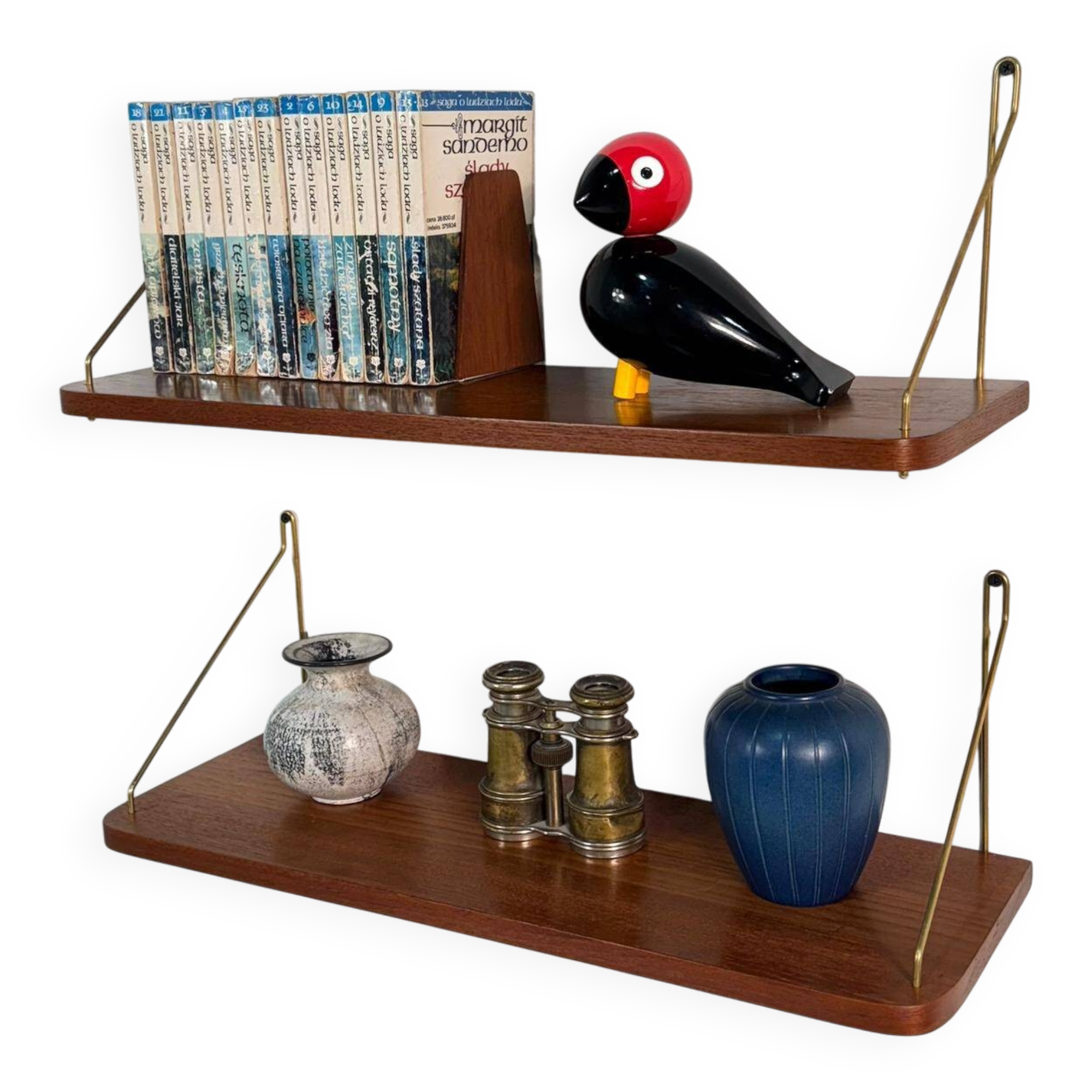Set of two floating shelves, Danmark, 1960s
