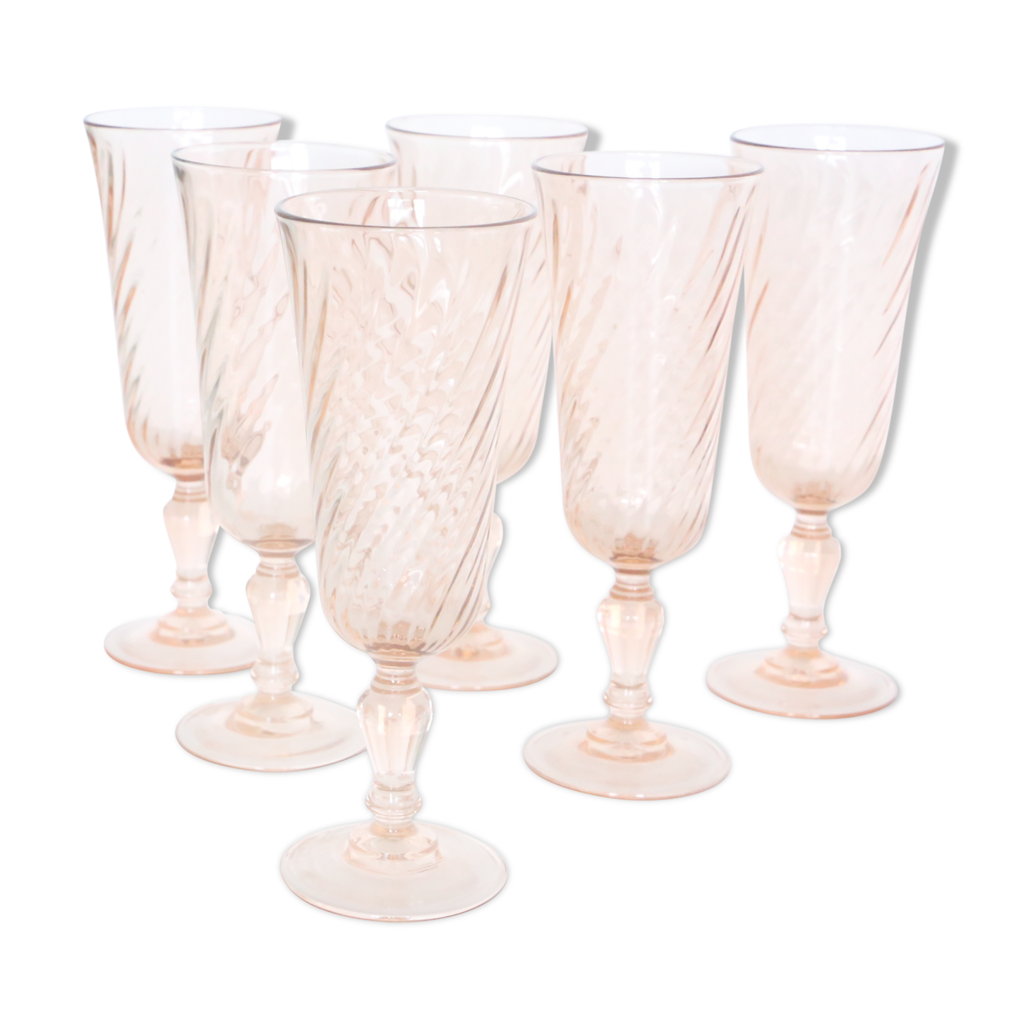 Flûtes en verre rose Rosaline, Arcoroc, lot de 6