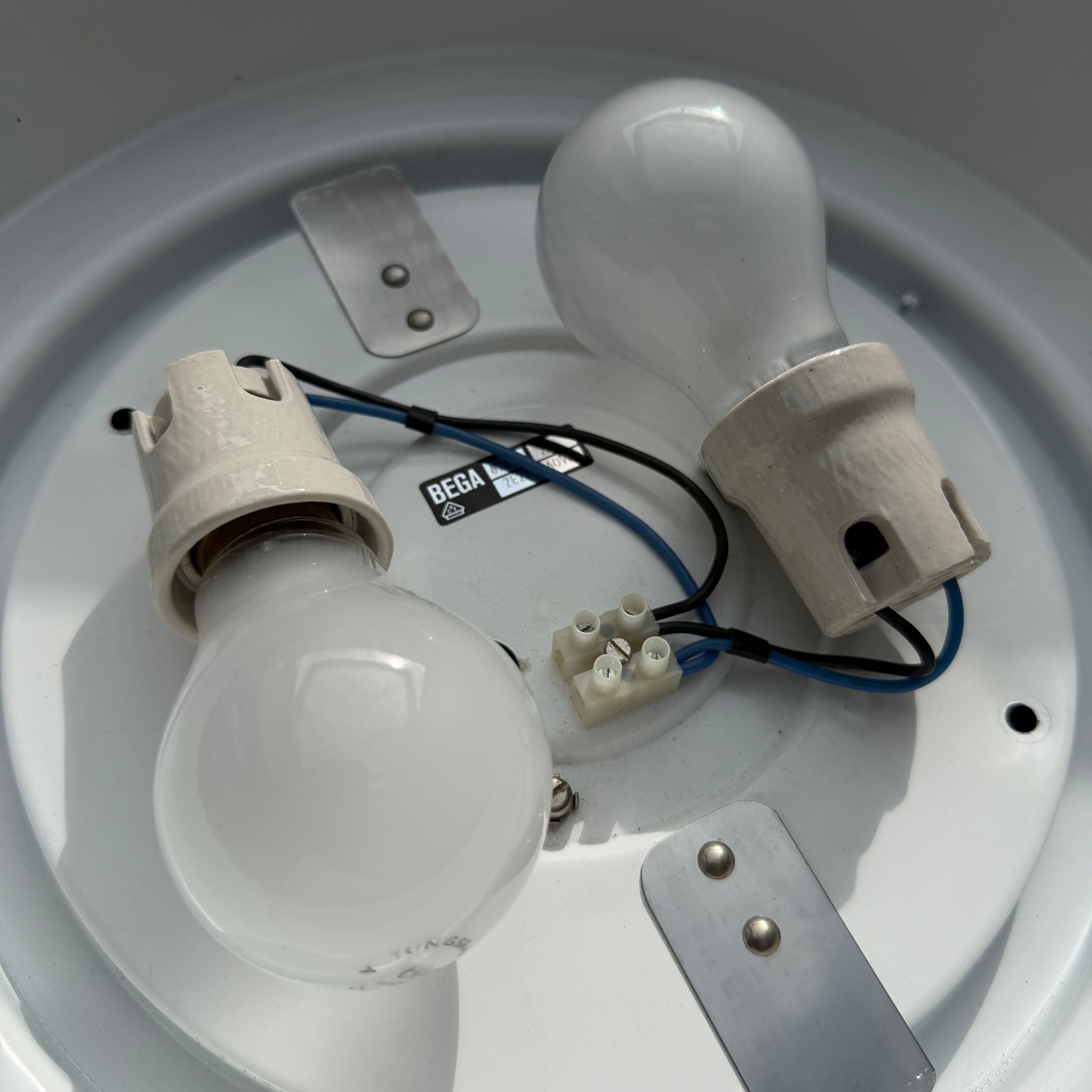Vintage BEGA Flush Mount Ceiling Light