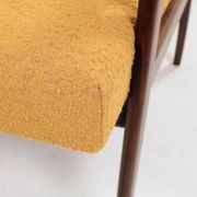 Pair Lounge Chairs Vintage Yellow Boucle,  Mid Century Design, 1960