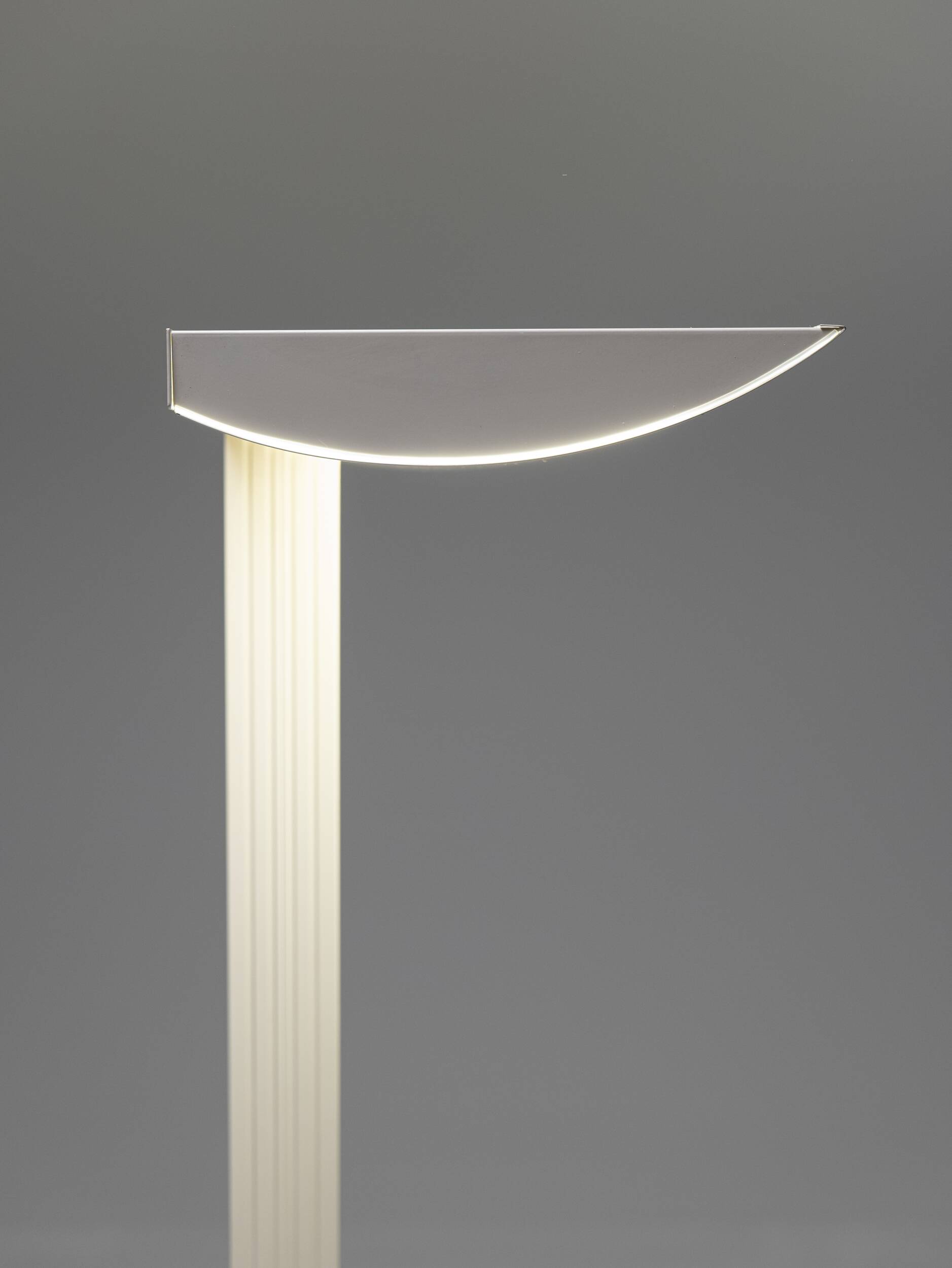 Pair of white Sames floor lamps, Italy, 1980s