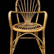Rattan rocking chair Italy 1950