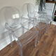 3 fauteuils style Kartell Louis Ghost transparents – Philippe Starck