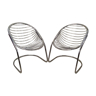 Pair of armchairs Gastone Rinaldi Egg chair, 1970s