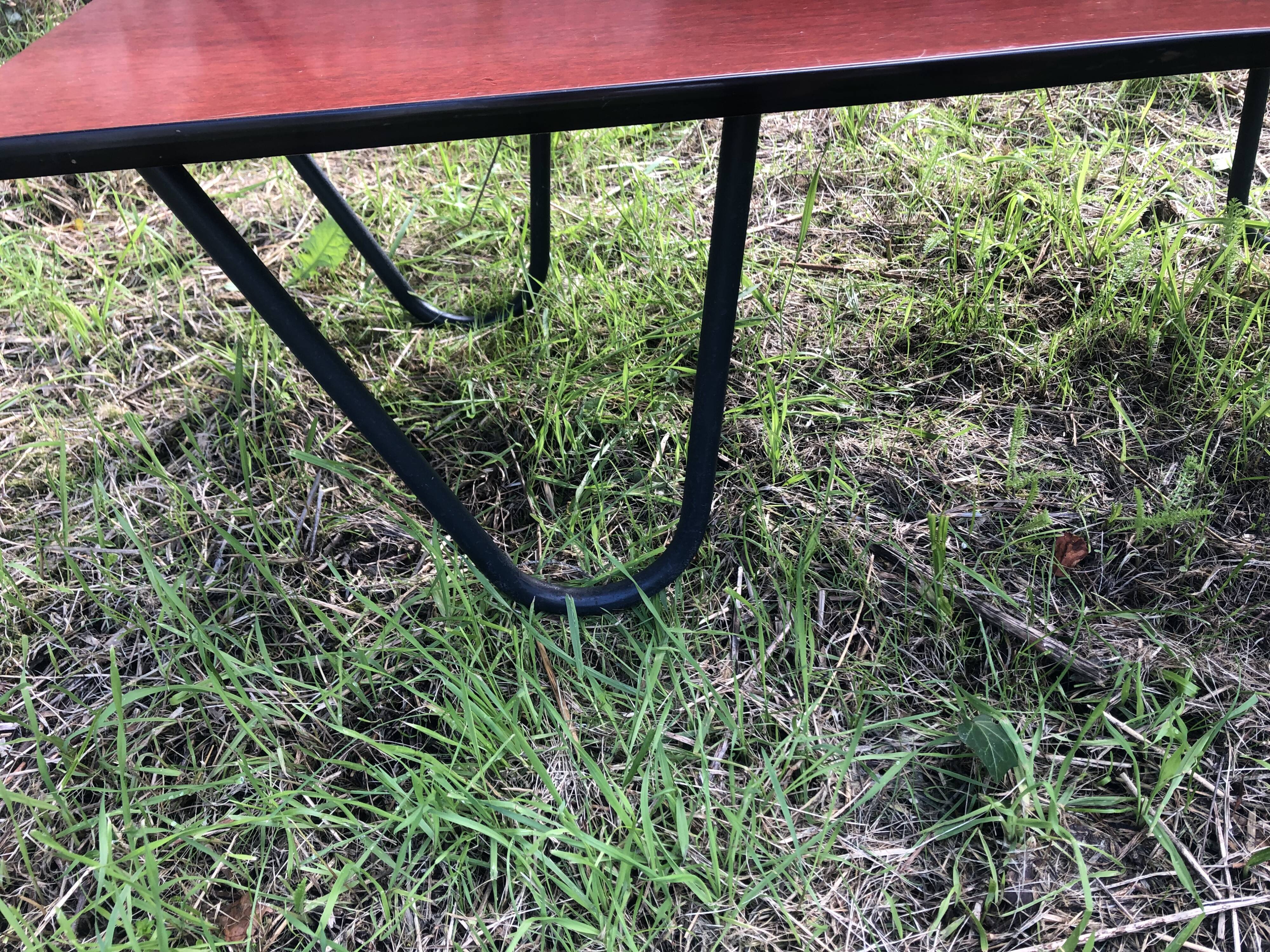 Atypical double top Formica coffee table from the 60s