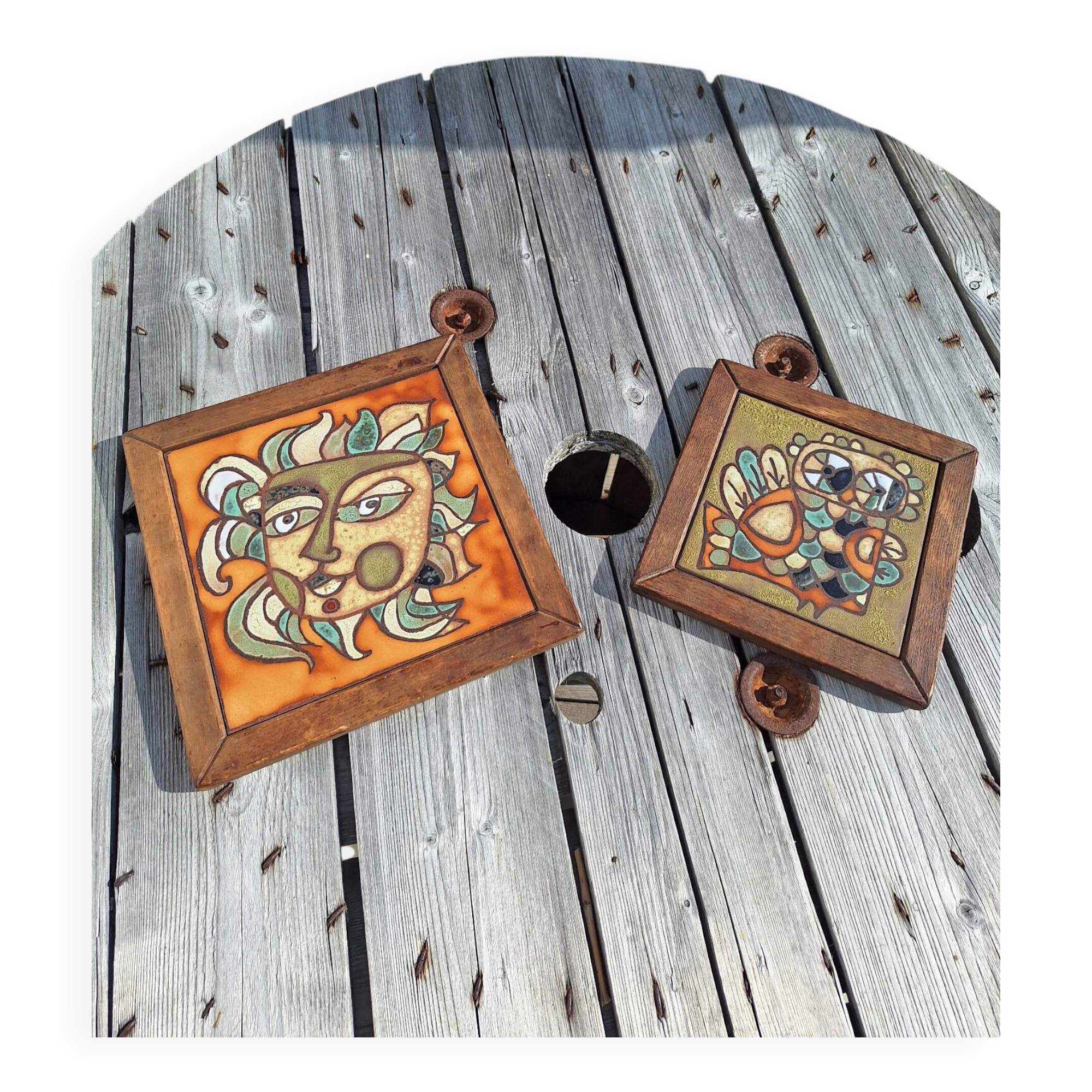 Set of 2 Magnificent ceramics by Roland Zobel