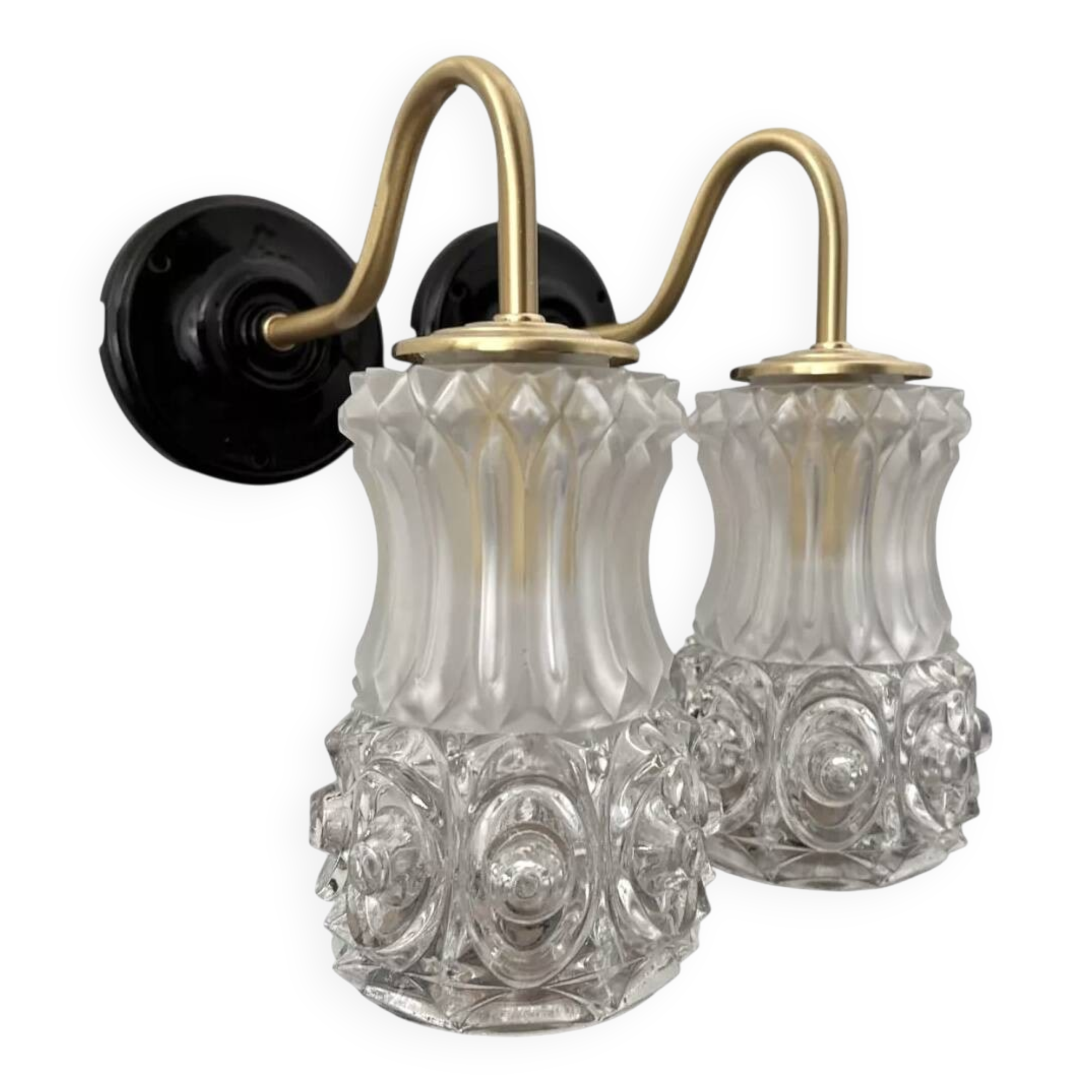 Art Deco glass wall lights