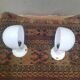Pair of wall lights from the 1950s in porcelain.