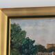 Oil on canvas "Landscape with Bridge" early 20th century