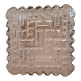 Vintage geometric pattern square wall or ceiling light 1960 1970