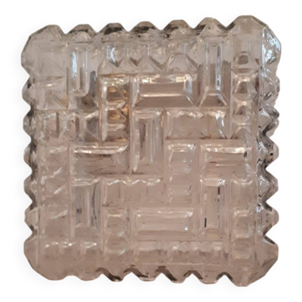 Vintage geometric pattern square wall or ceiling light 1960 1970