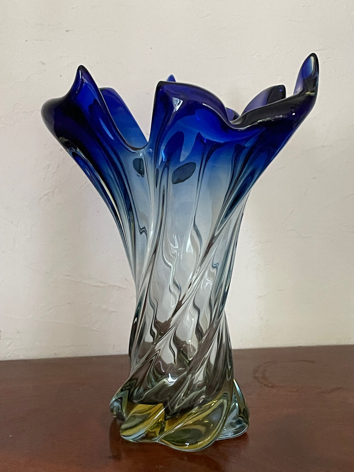 Vintage Murano twisted vase